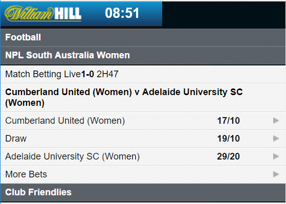 william hill mobile live betting