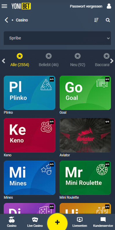 Yonibet Promo Code for Mobile devices